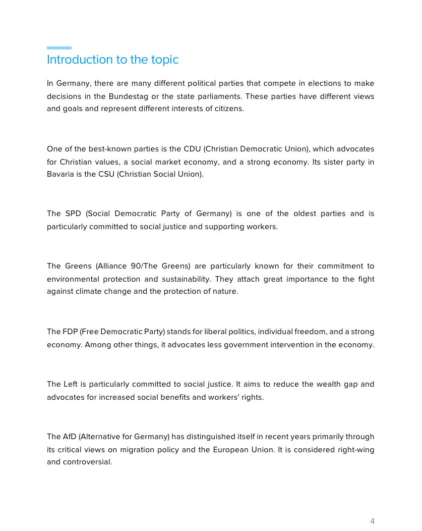 German Political Parties – Comparative Government & Democracy | Social Studies Resource | Grades 5–9