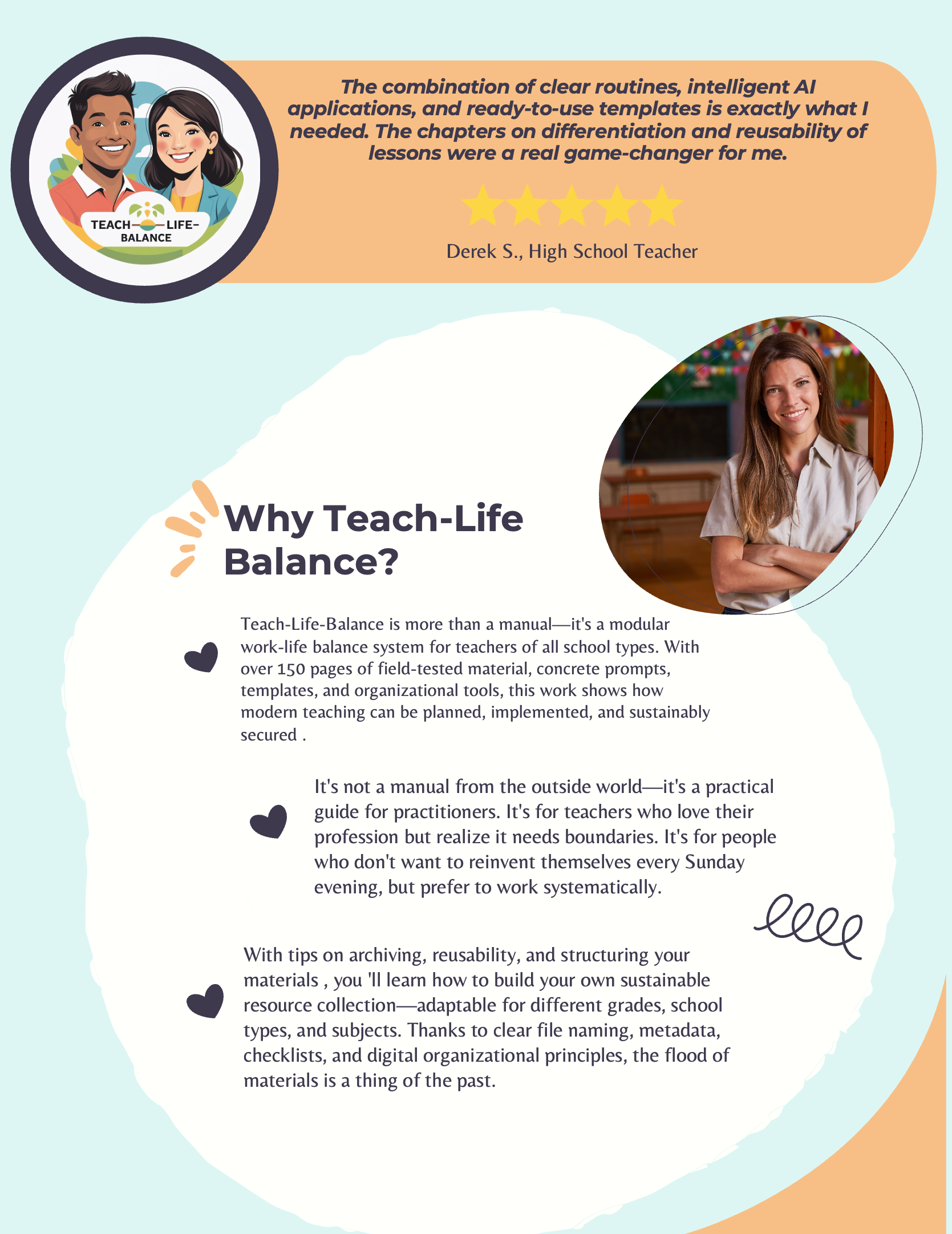 Teach-Life-Balance: The Complete Time-Saving Course for Teachers (incl. Planner, Guides & Templates)