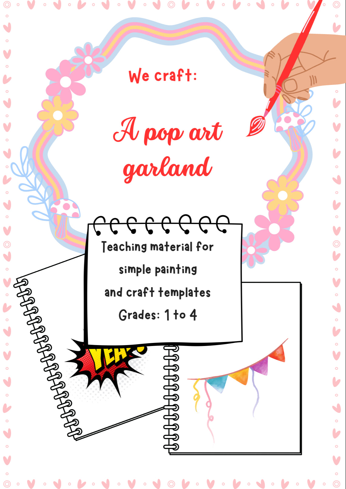 We Craft a Pop Art Garland – Printable Art Activity for Grades K–4