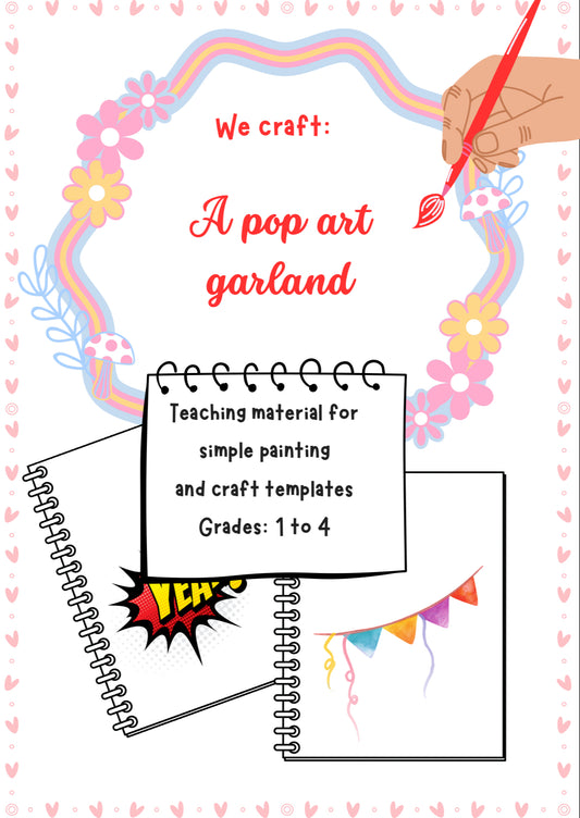 We Craft a Pop Art Garland – Printable Art Activity for Grades K–4