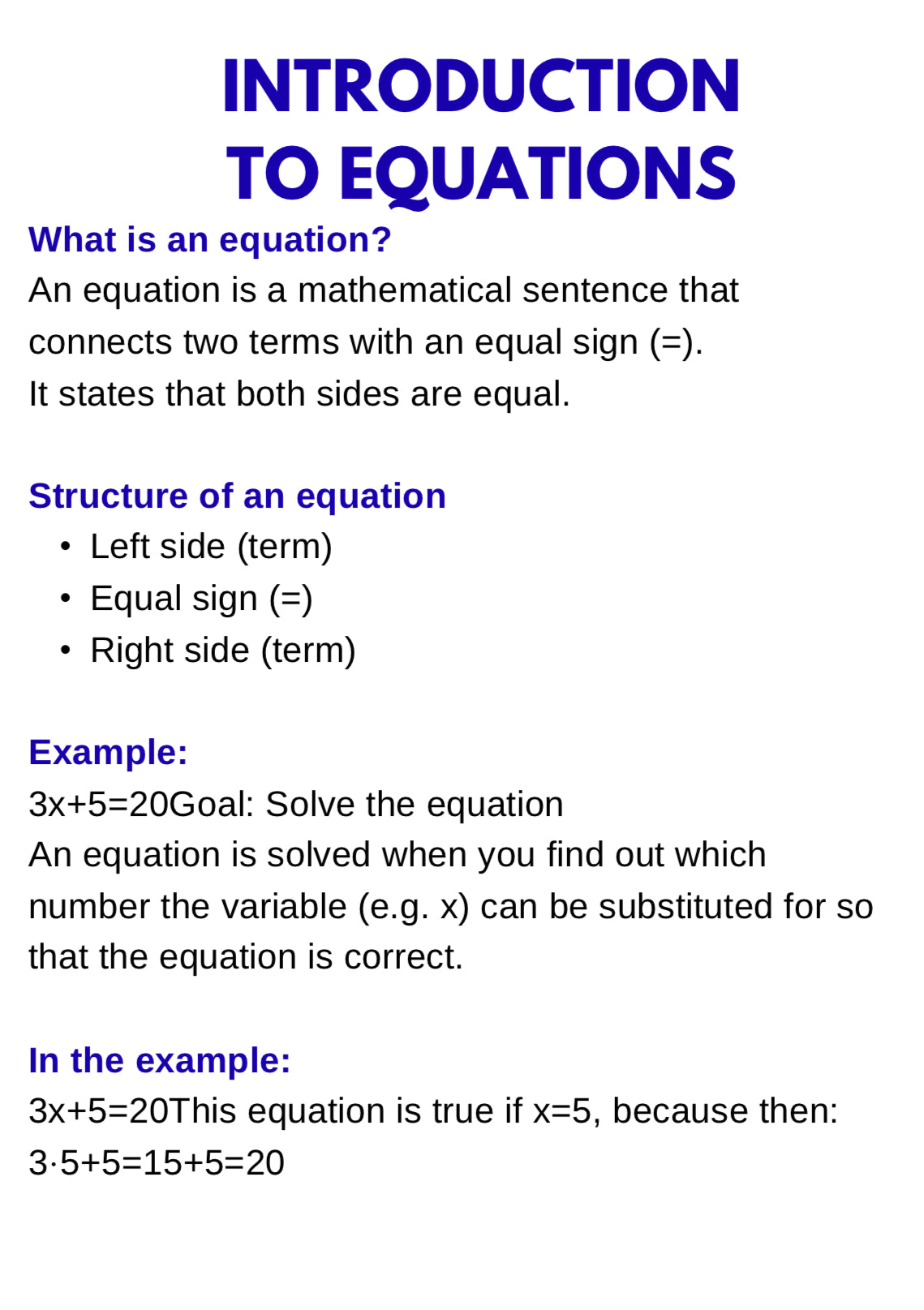 Algebra Basics – Solving Equations and Understanding Inequalities | Math Foundations Workbook | GRADE 5–9