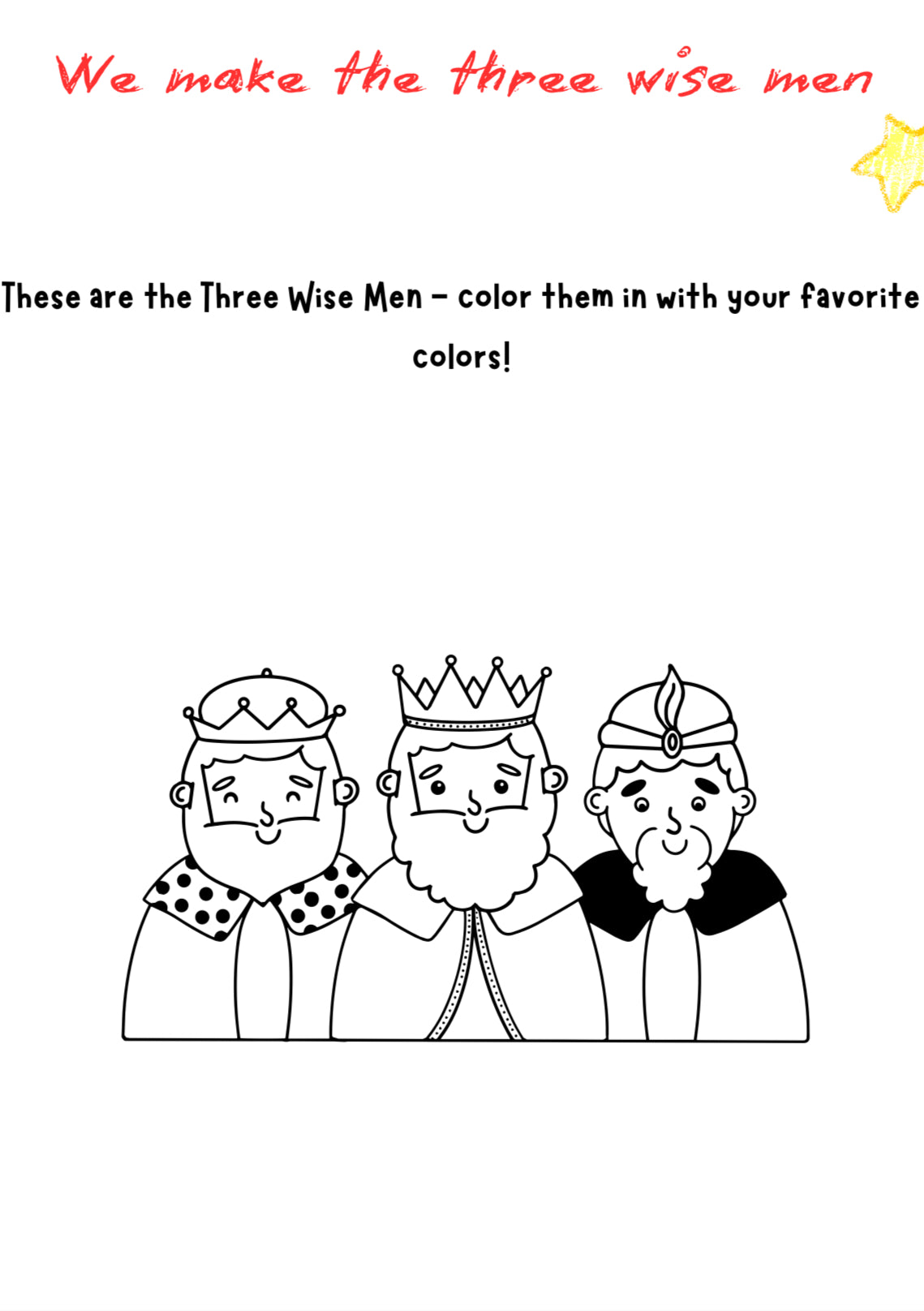 Craft the Three Kings – Story-Based Activity for Grades K–4