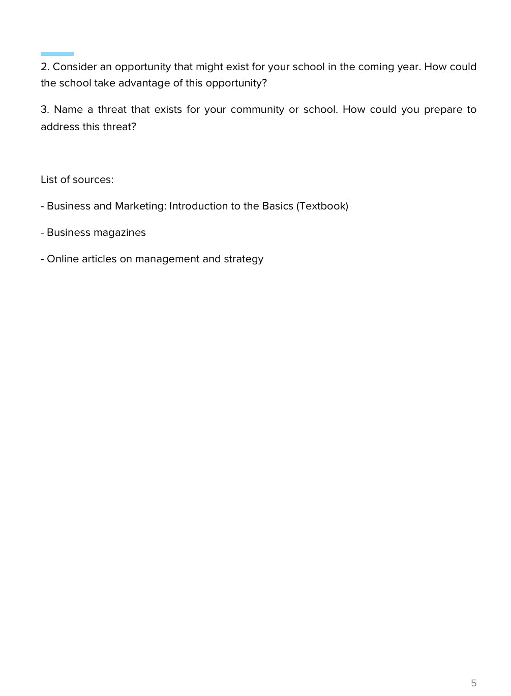 SWOT Analysis – Strategic Thinking & Business Planning | Economics & Entrepreneurship Resource | GRADE 7–10