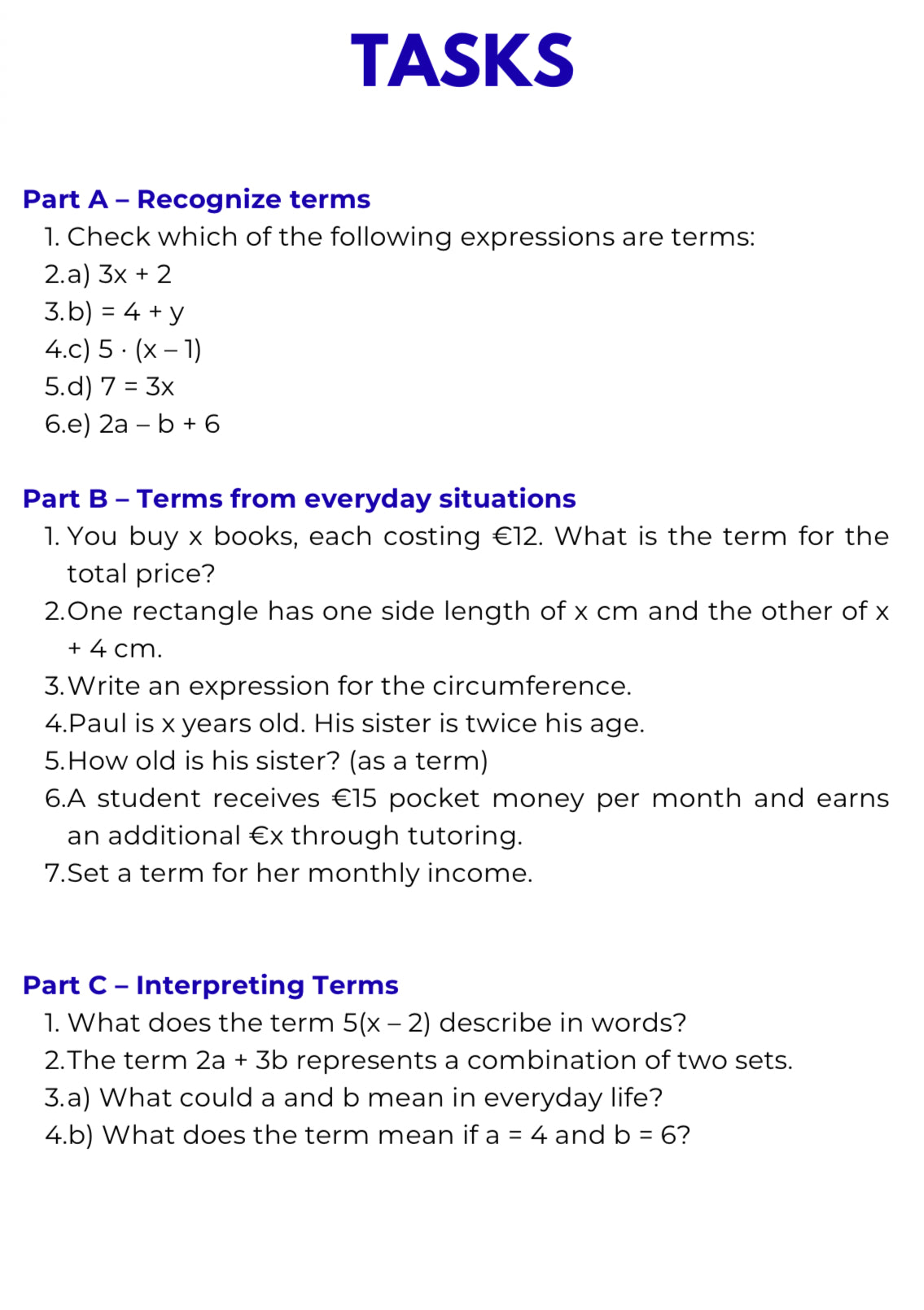 Algebra – Daily Warm-up Exercises | Bell Ringers & Quick Practice | GRADE 5–9