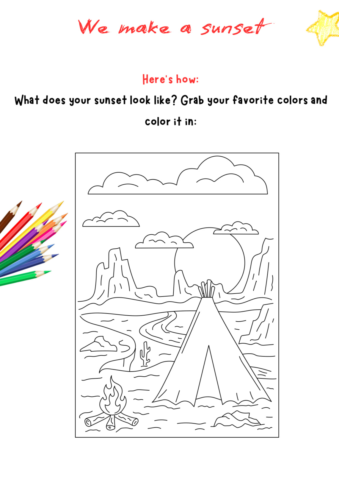 Sunset Craft Project – Peaceful Art Activity for Elementary Kids