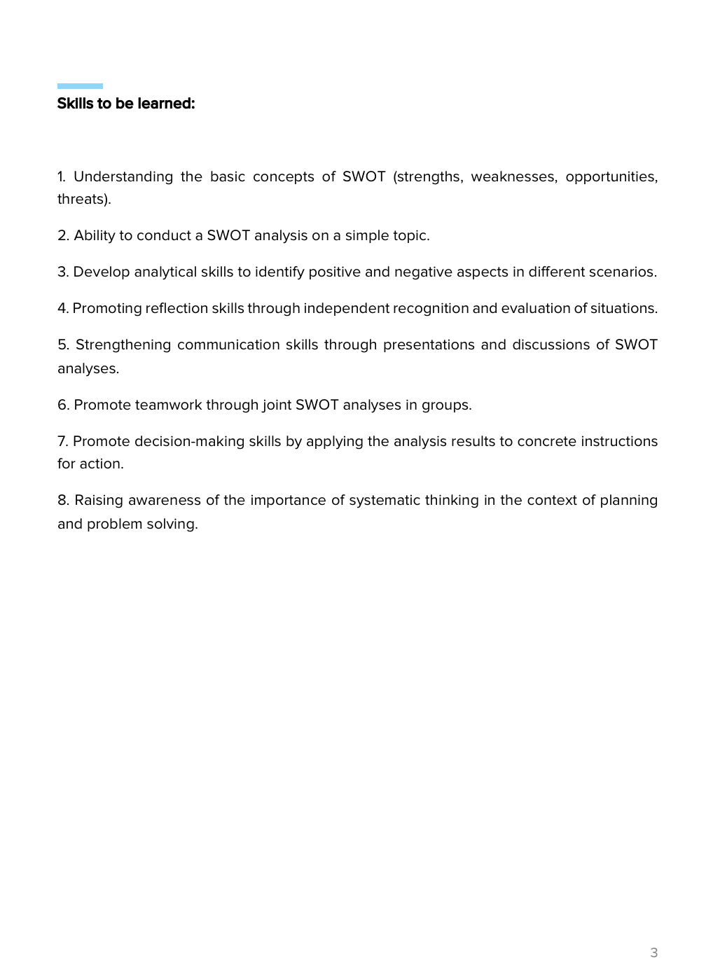 SWOT Analysis – Strategic Thinking & Business Planning | Economics & Entrepreneurship Resource | GRADE 7–10