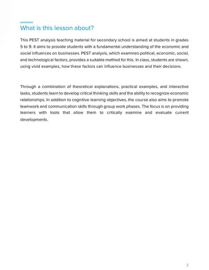 PEST Analysis for Business – Strategy & Environment | Social Studies Resource | GRADE 7–10