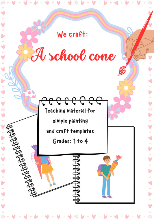 School Cone Craft – Printable Back-to-School Activity for Kids