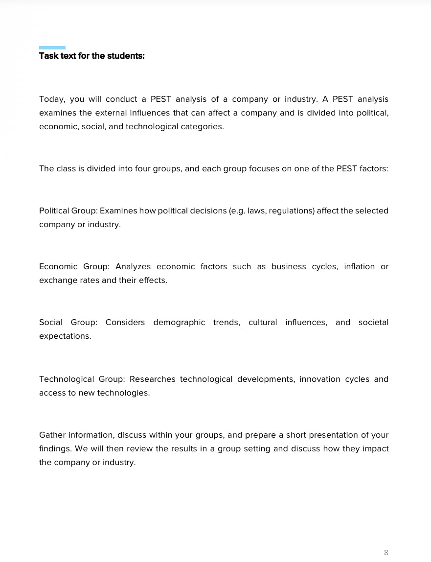 PEST Analysis for Business – Strategy & Environment | Social Studies Resource | GRADE 7–10