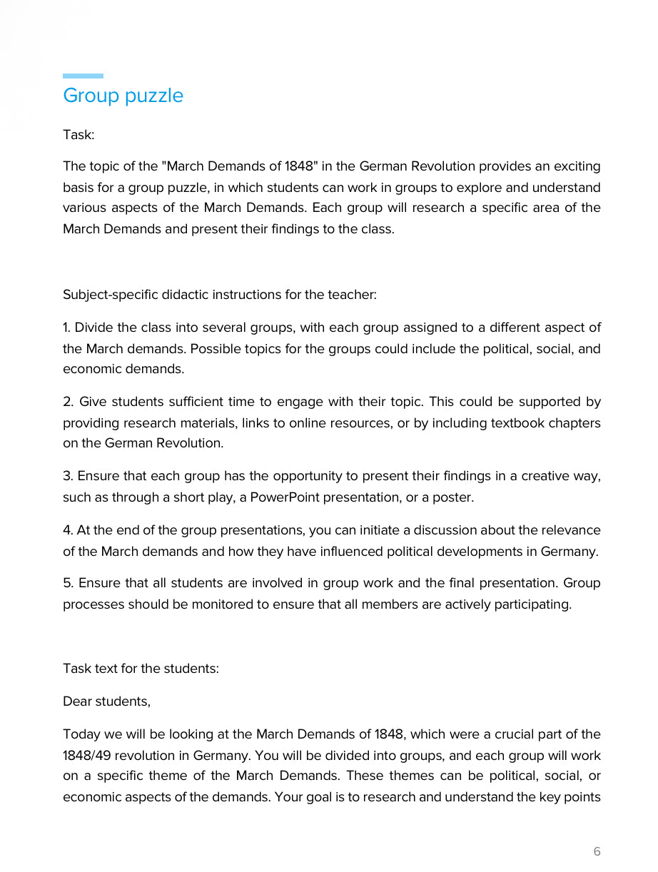 Germany’s March Demands 1848 – Teaching the Origins of Democracy | Social Studies Resource | Grades 5–9