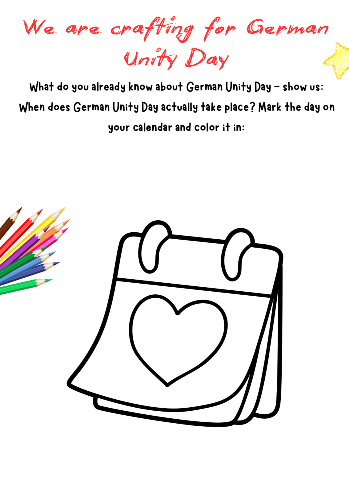German Unity Day Craft – Celebrate Culture with Art Grades 1–4