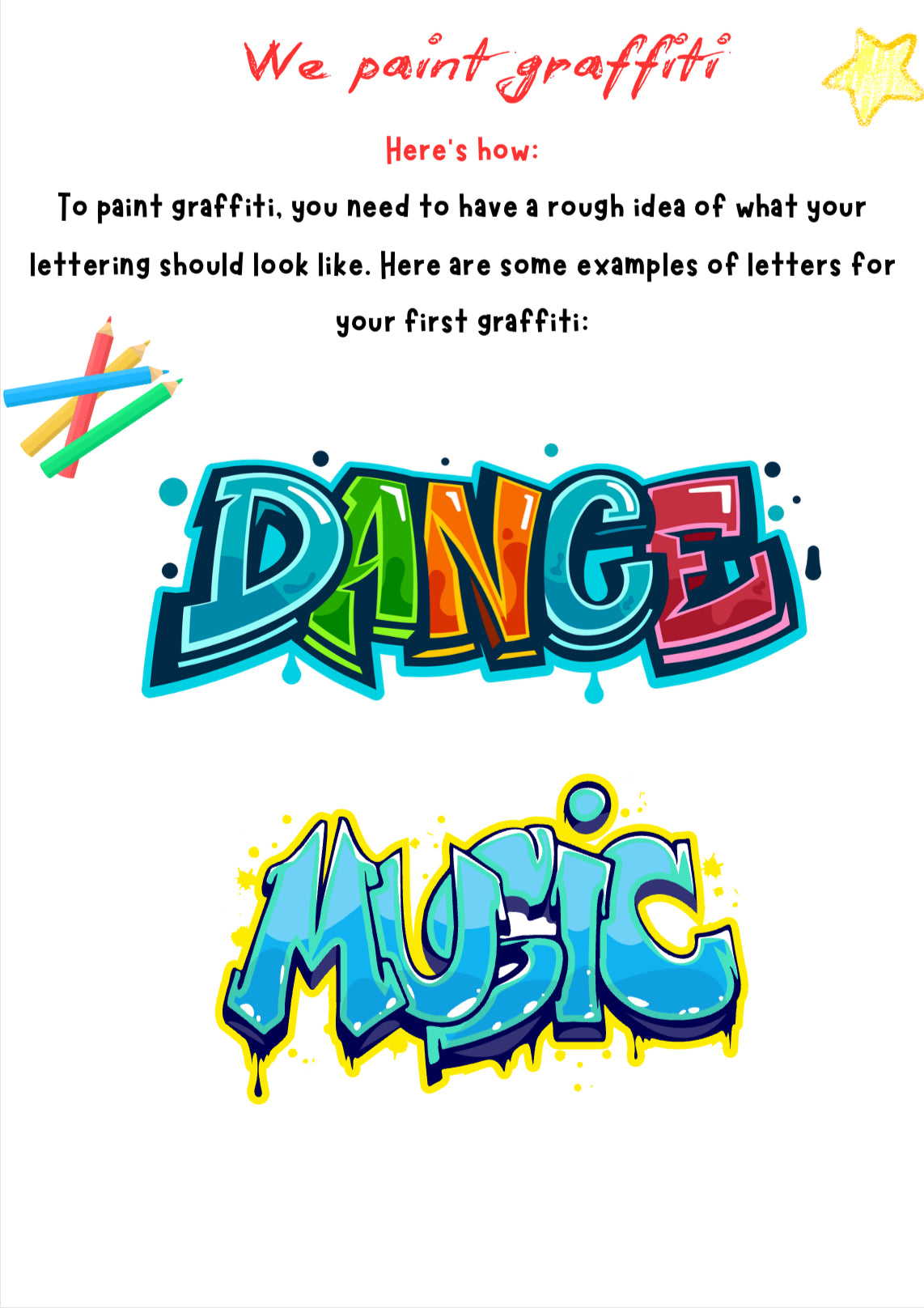 Graffiti Art Activity – Creative Expression for Grades K–4