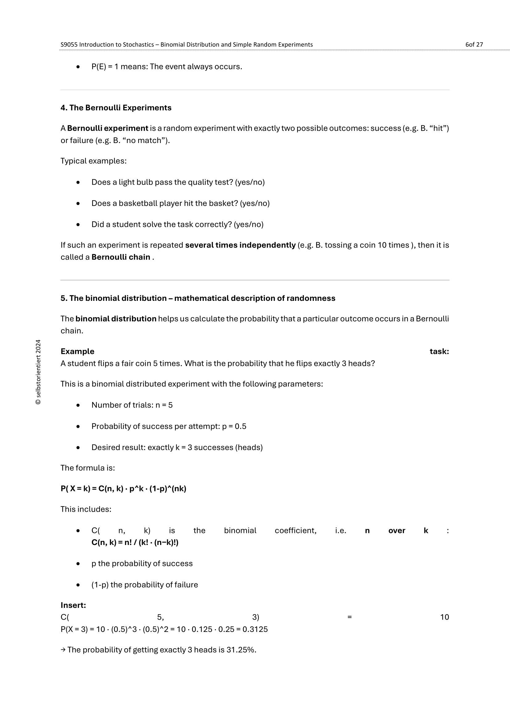 Binomial Distribution & Probability Experiments – Grades 7-10