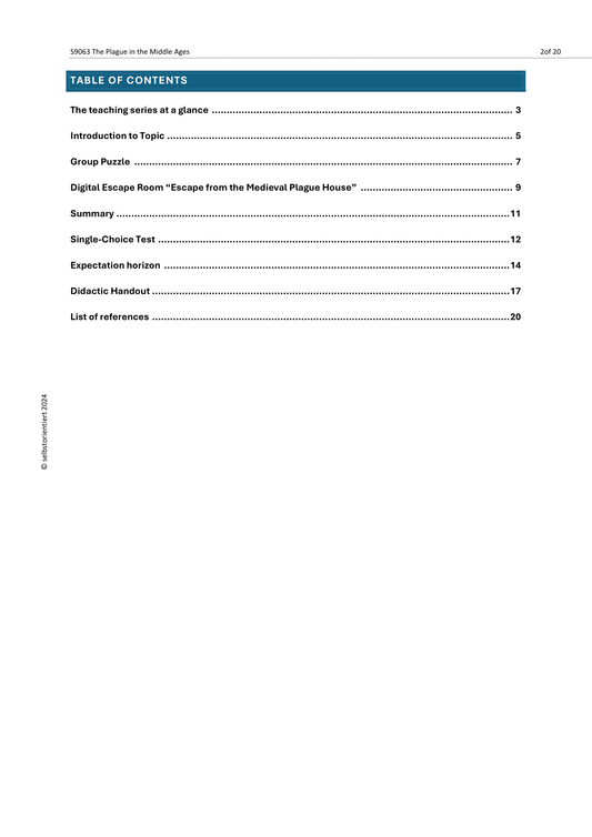 The Medieval Plague – Complete History Unit for Grades 7–9