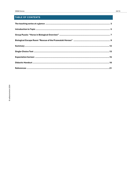 Understanding Horses – Cross-Curricular Teaching Material (Grades 5–9)